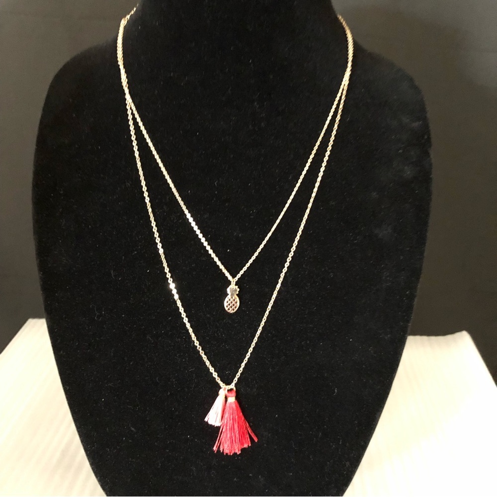 Double Strand Chain Necklace - Picture 2 of 8